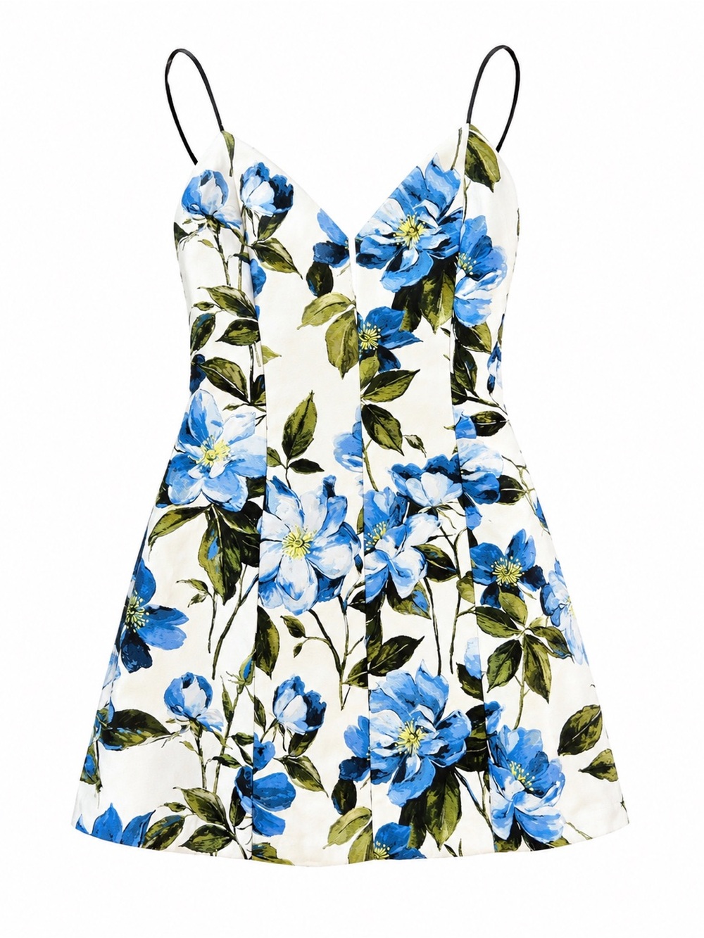Alice + Olivia Tayla Floral Jacquard Mini Dress Size 2 - Picture 2 of 10